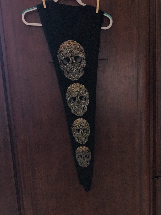 Vocal Pants - Vocal Black Leggings with Gold Skull Stud Embellishments